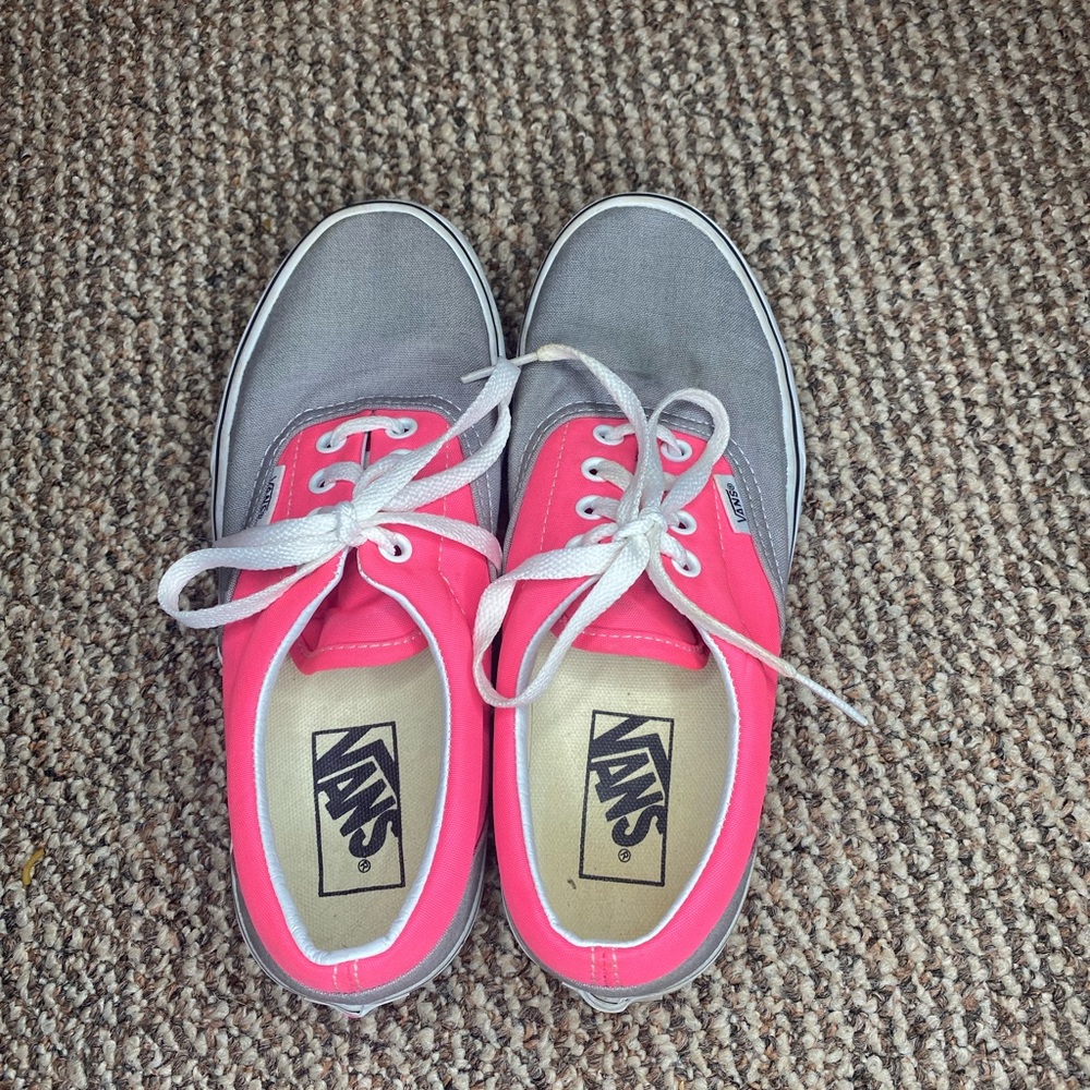 Pink and grey vans women 6.5